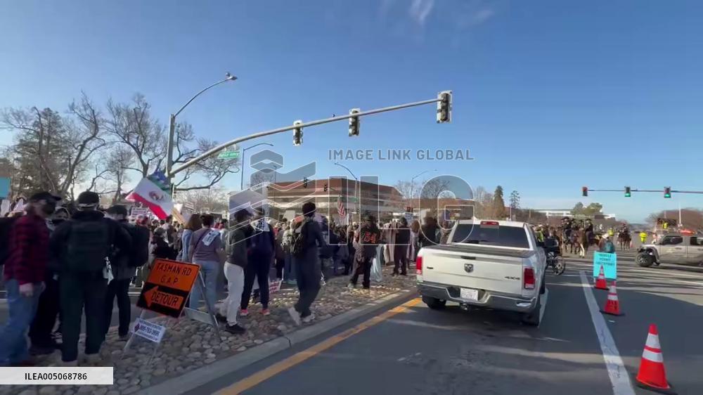 US: Protesters Rally Against ICE Near Super Bowl Site