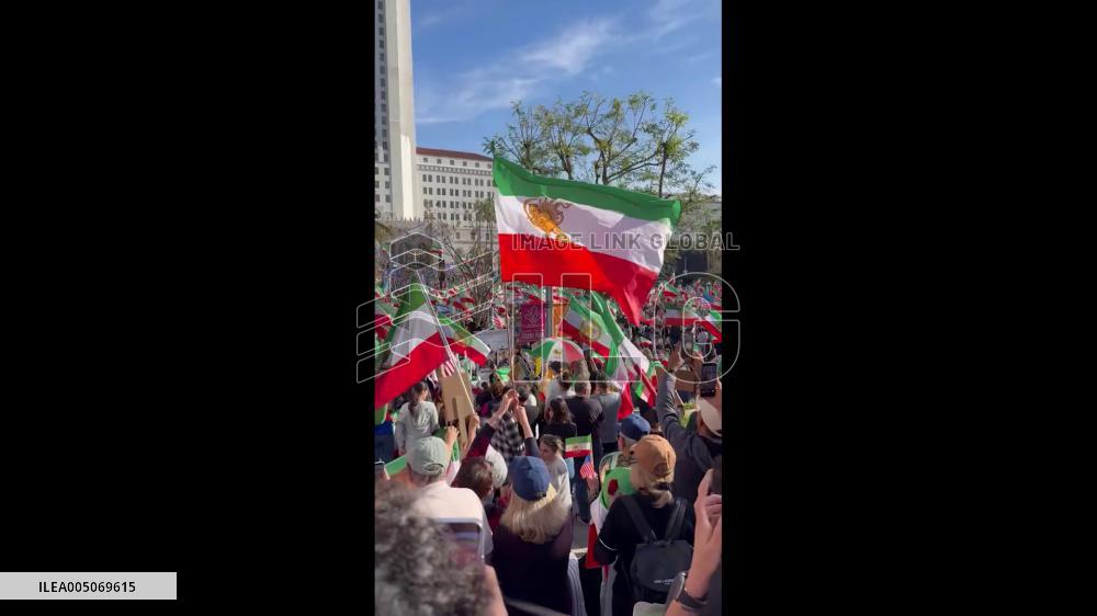 US: Global Day of Action Brings Iran Solidarity March to Downtown Los Angeles