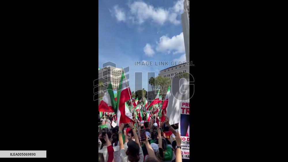 US: Global Day of Action Brings Iran Solidarity March to Downtown Los Angeles 2