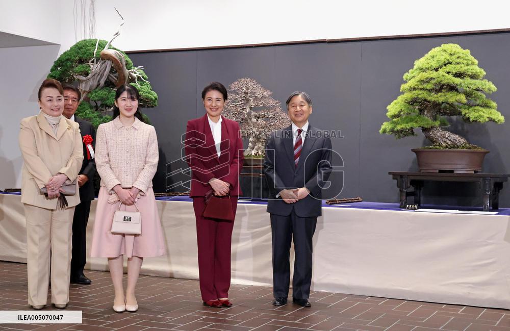 Emperor at bonsai exhibition