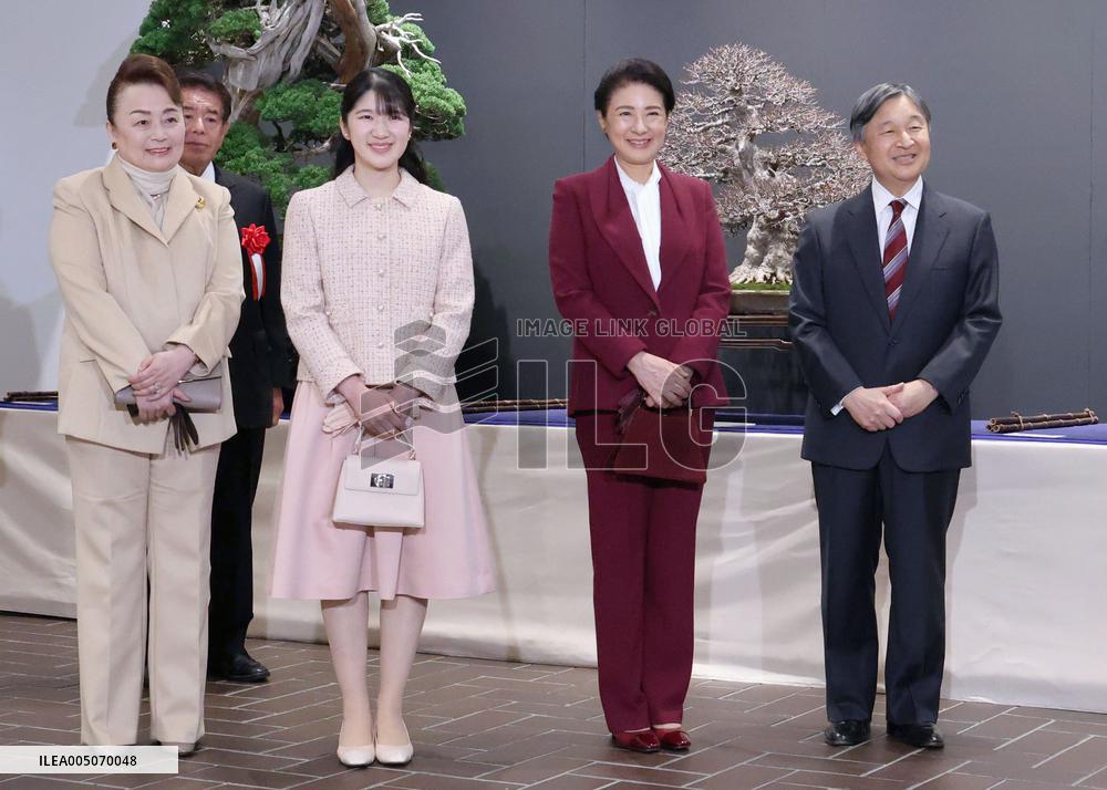 Emperor at bonsai exhibition