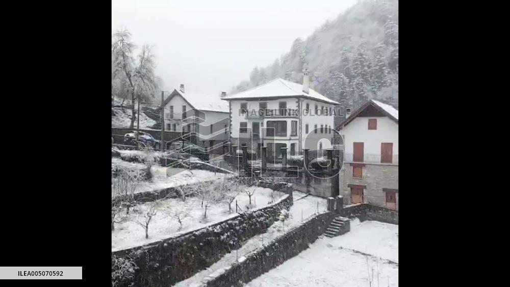 Spain: Storm Pedro Blankets Northern Regions in Heavy Snow