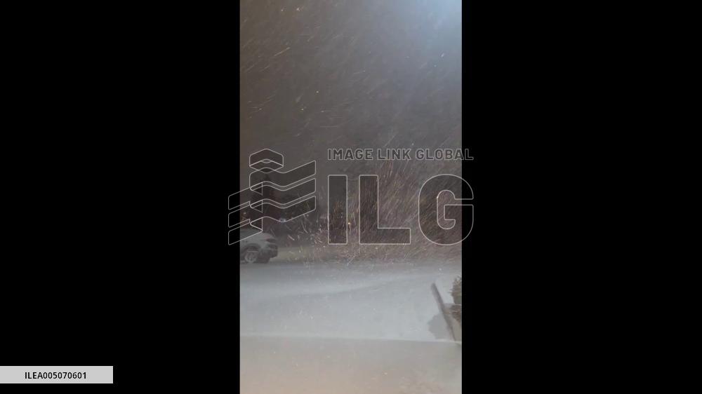 US: Winter Storm Lashing North Dakota’s Capital, Blowing Snow Seen Across Bismarck