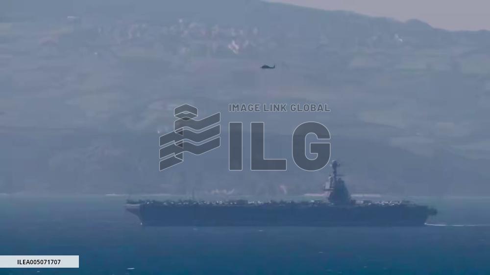 USS Gerald R. Ford Transit Strait of Gibraltar En Route to Israel