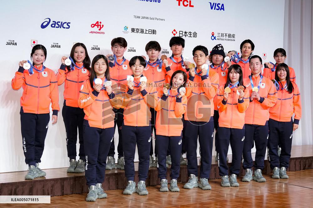 Athletes' press conference after Milan Cortina Olympics