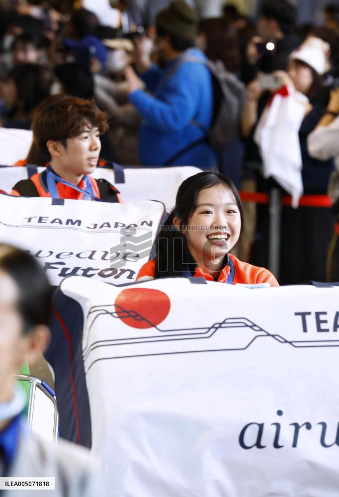 Japan team back home after Milan Cortina Olympics