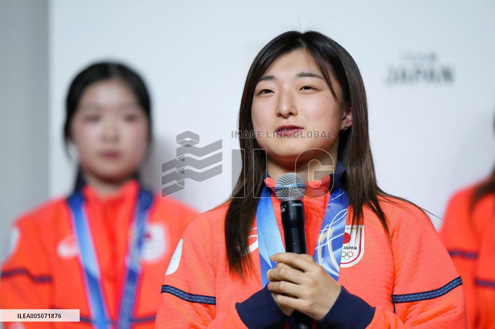 Athletes' press conference after Milan Cortina Olympics