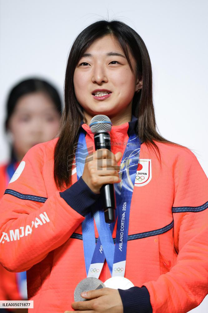 Athletes' press conference after Milan Cortina Olympics