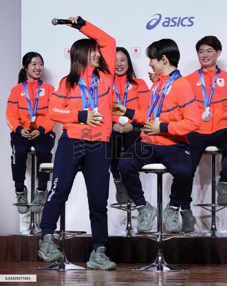Athletes' press conference after Milan Cortina Olympics