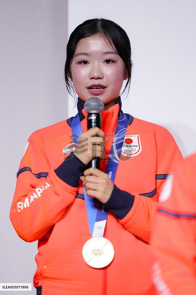 Athletes' press conference after Milan Cortina Olympics
