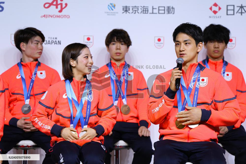 Athletes' press conference after Milan Cortina Olympics