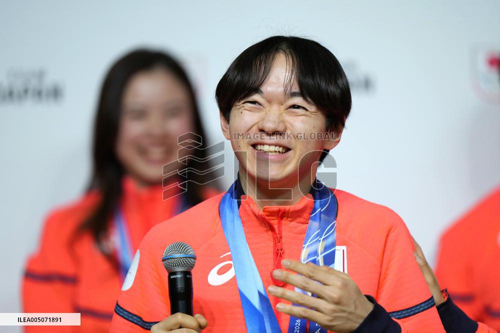 Athletes' press conference after Milan Cortina Olympics