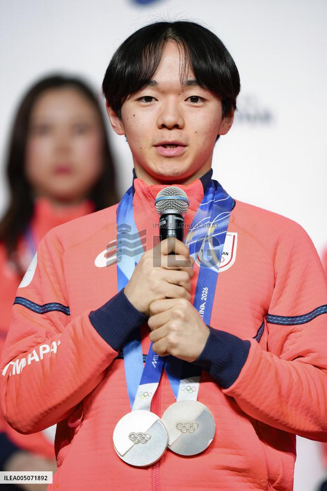 Athletes' press conference after Milan Cortina Olympics