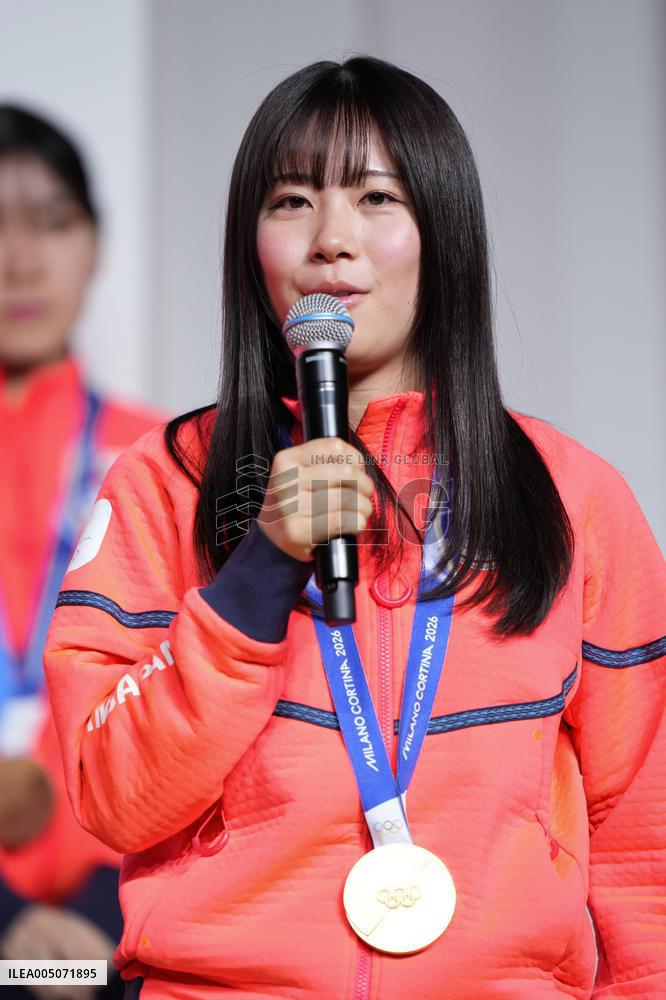 Athletes' press conference after Milan Cortina Olympics