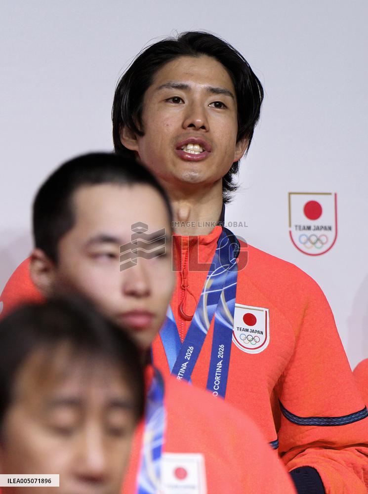Athletes' press conference after Milan Cortina Olympics