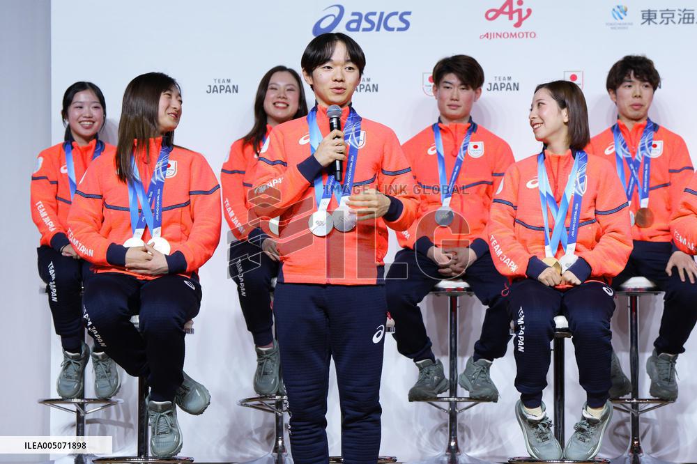 Athletes' press conference after Milan Cortina Olympics