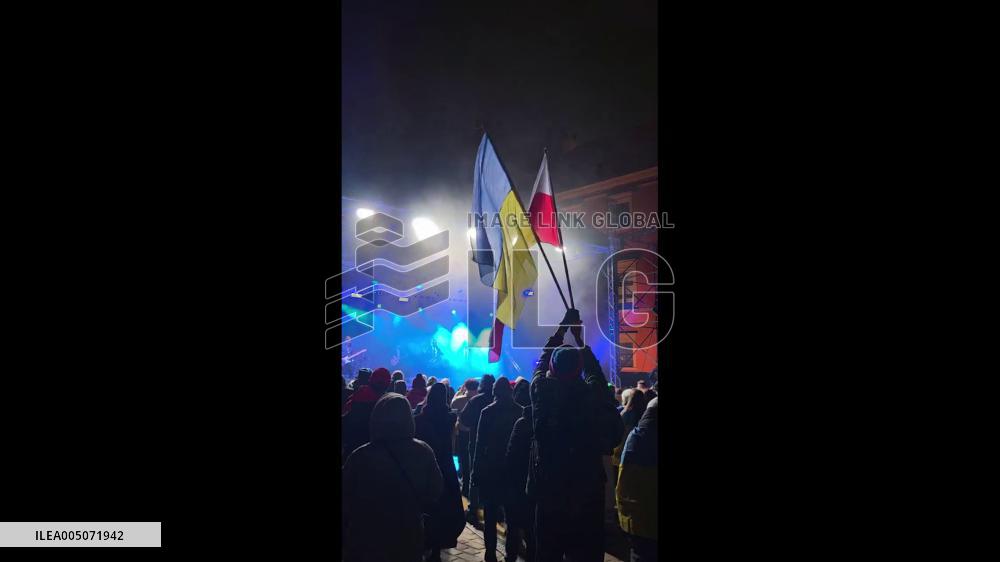Poland: Solidarity Rally Held in Warsaw on Fourth Anniversary of Ukraine Invasion