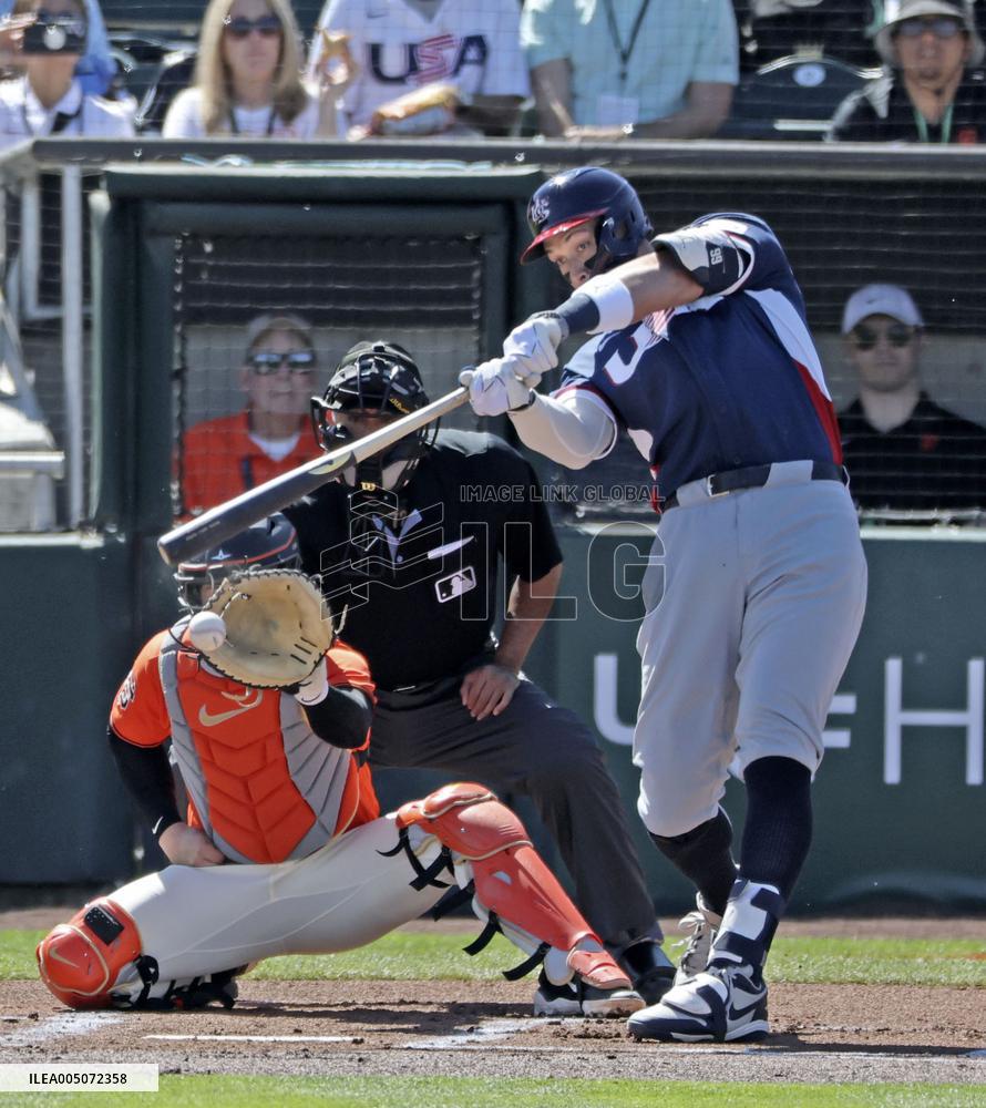Baseball: U.S. WBC warm-up game