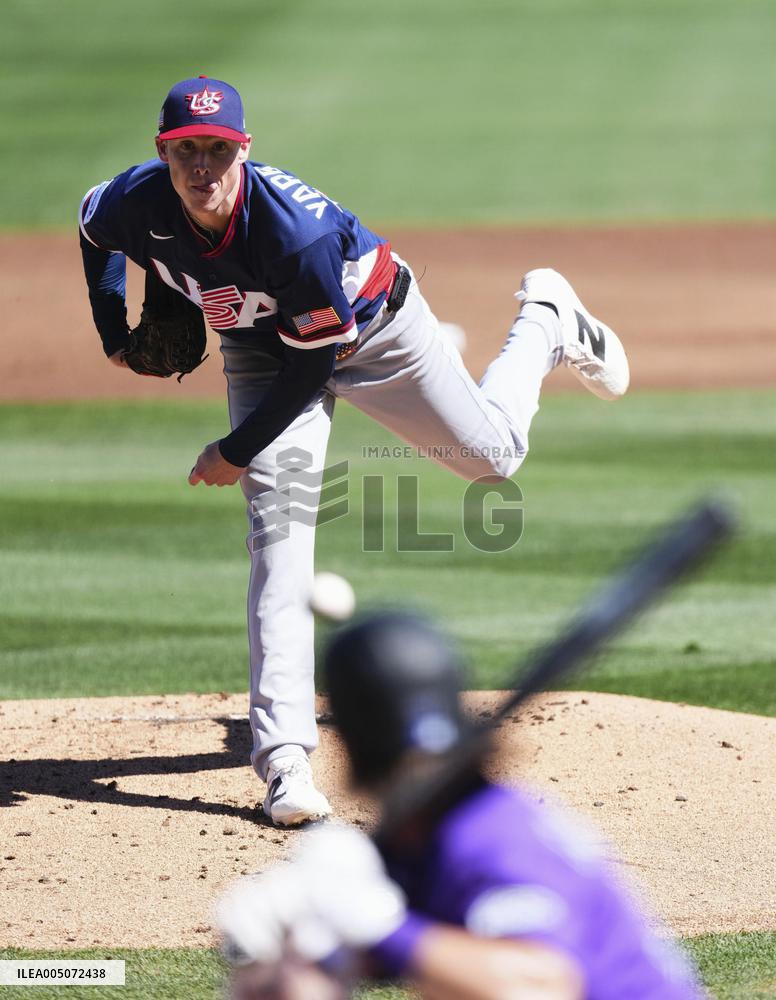 Baseball: U.S. WBC warm-up game