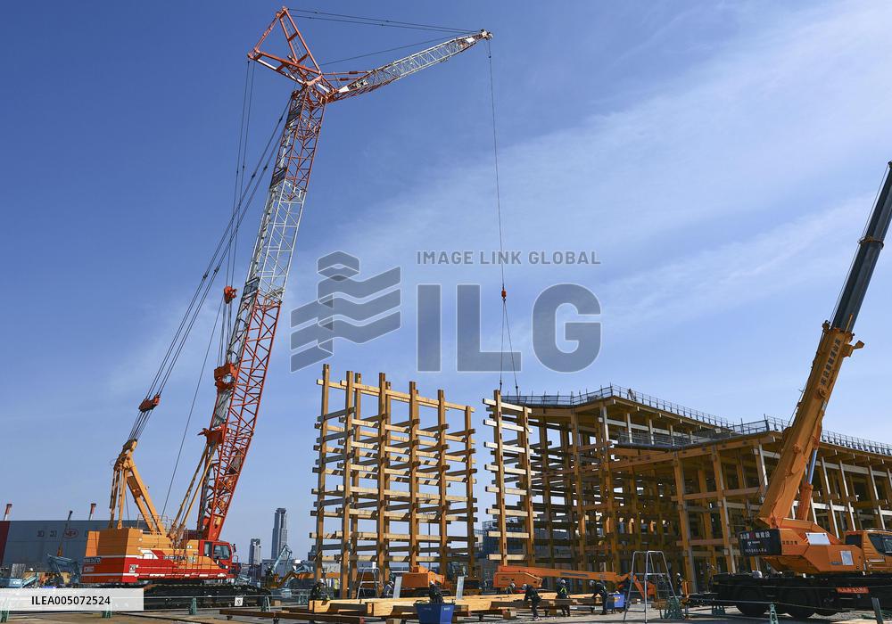 Wooden Grand Ring at expo venue in Osaka