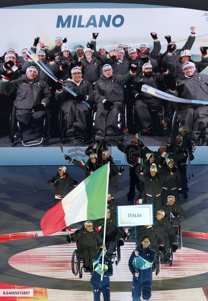 Milan Cortina Paralympics: Opening ceremony