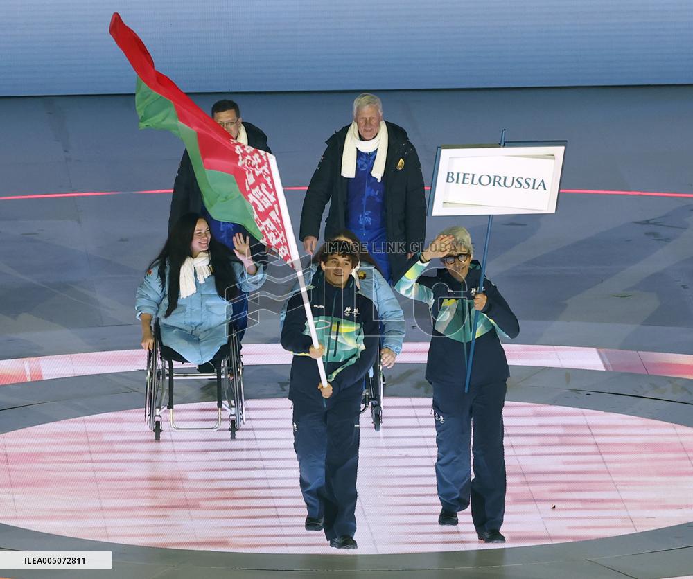 Milan Cortina Paralympics: Opening ceremony