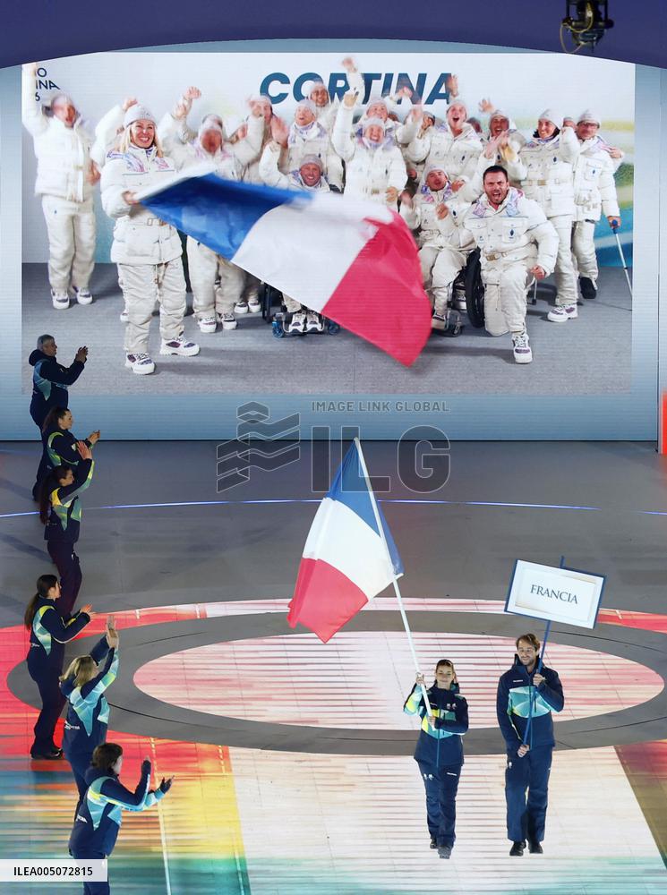 Milan Cortina Paralympics: Opening ceremony