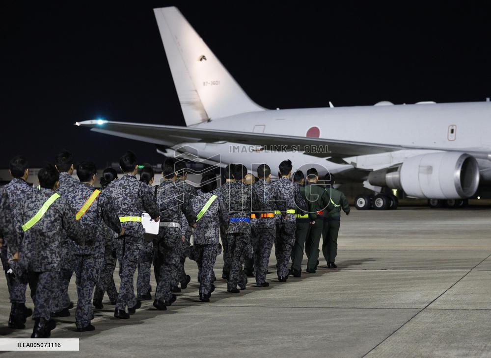 ASDF transport plane departs for Maldives
