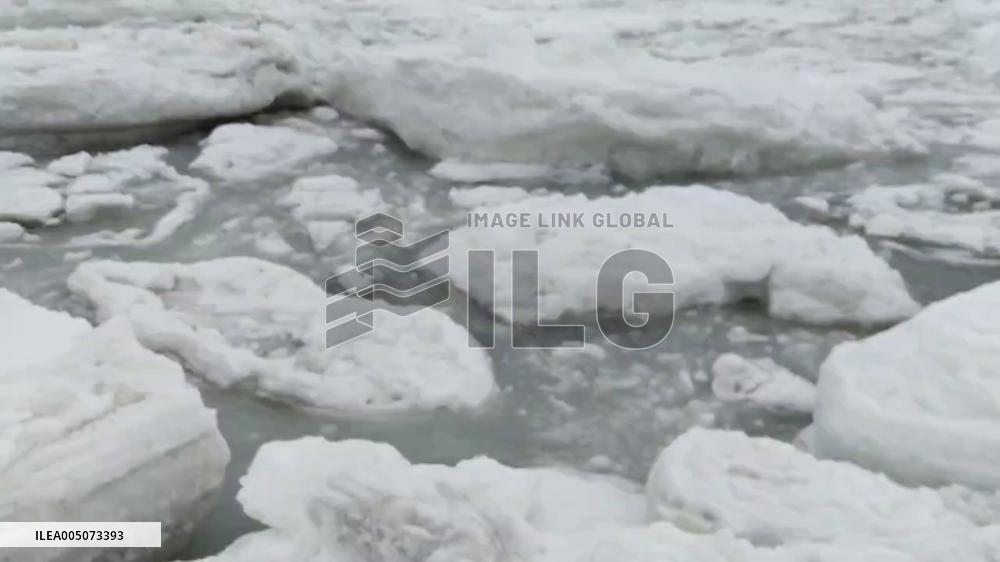 Japan: Sea of Okhotsk Covered in Drift Ice as Season Reaches Peak