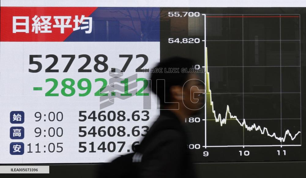 Tokyo stocks plunge