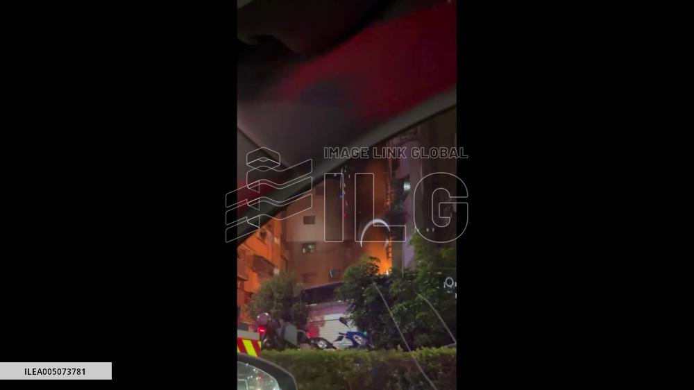 Taiwan: Fire Breaks Out at Apartment in Kaohsiung
