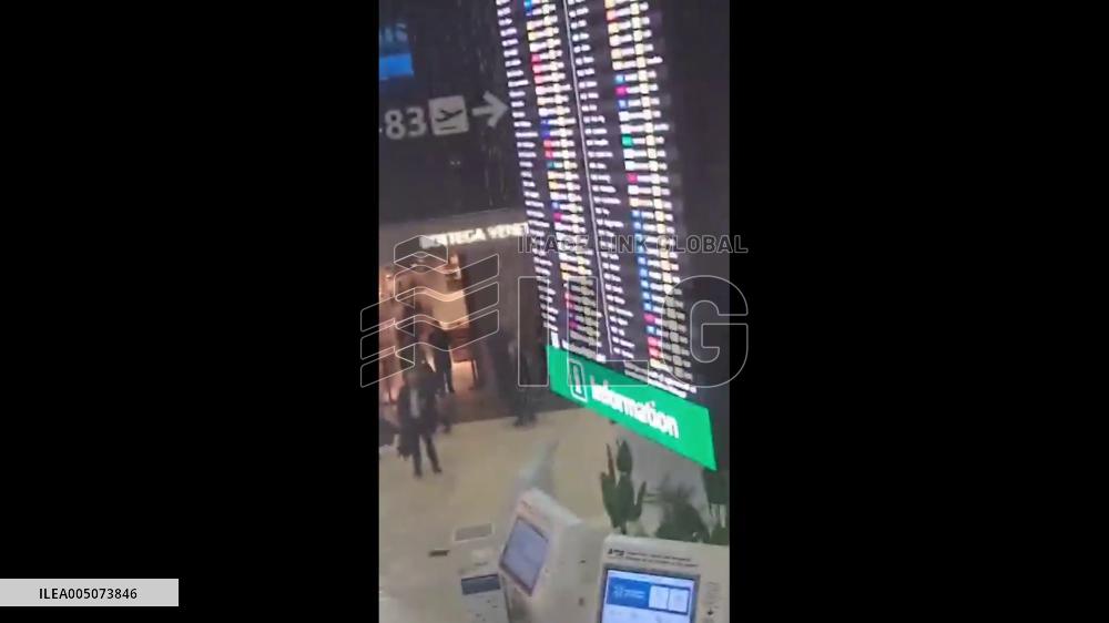 Italy: Violent Thunderstorm Strikes Rome, Triggering Roof Leaks at Fiumicino Airport