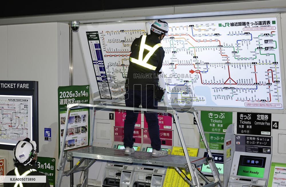 JR East raises fares by 7.1%