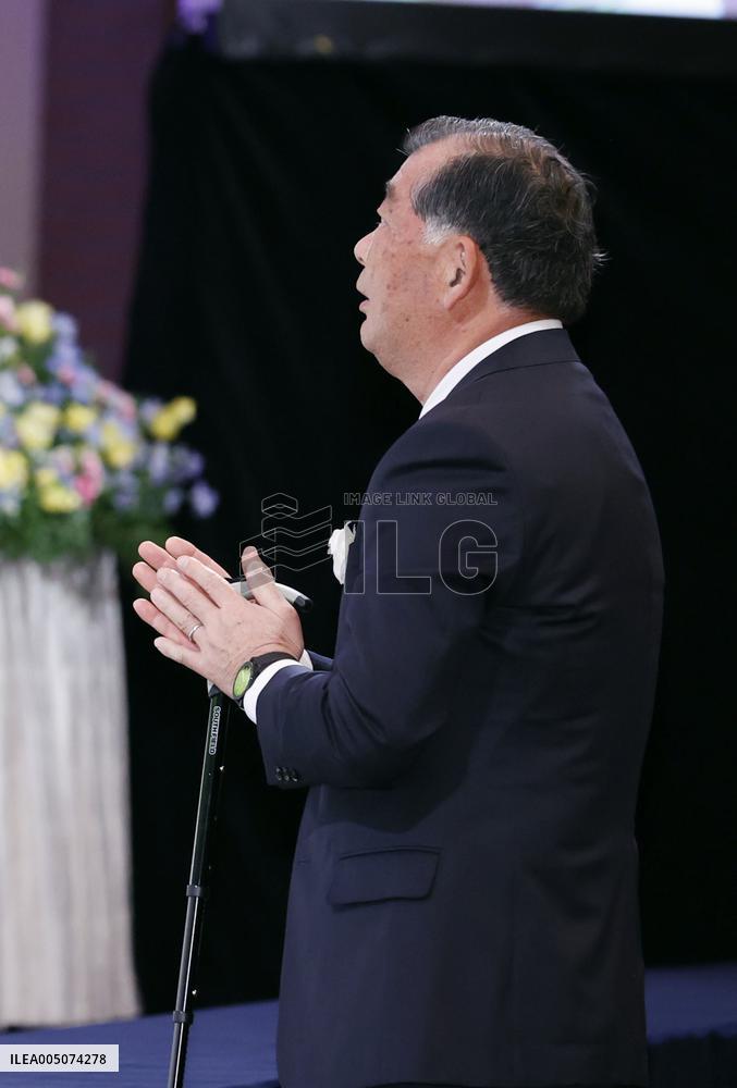 Memorial ceremony for Japanese golf legend Ozaki