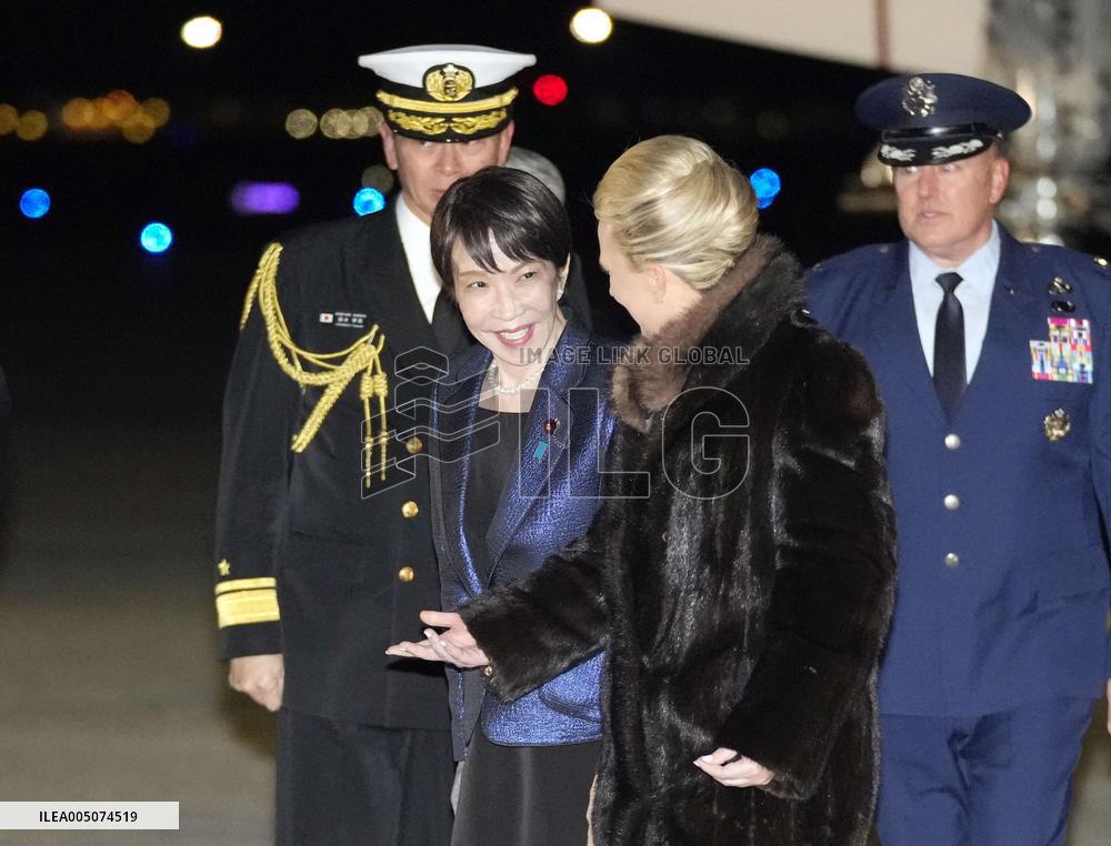 Japan PM Takaichi arrives in U.S.