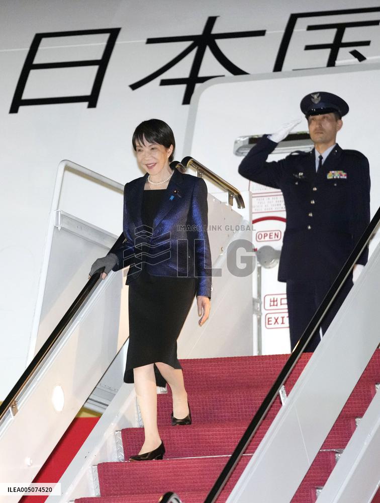 Japan PM Takaichi arrives in U.S.