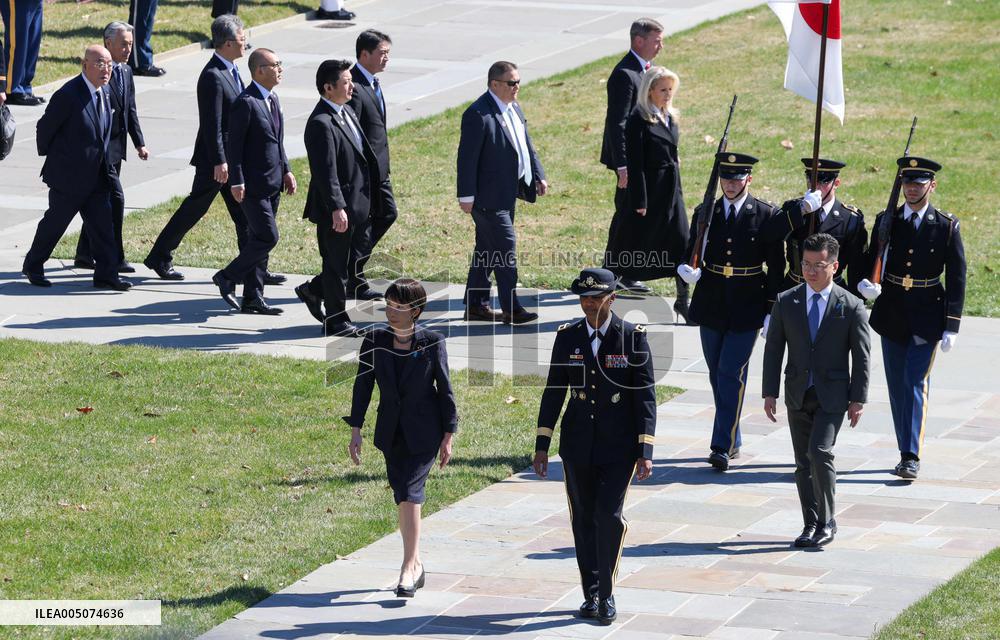 Japan PM Takaichi at Arlington cemetery