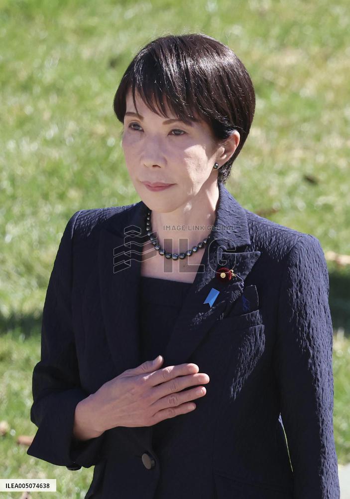 Japan PM Takaichi at Arlington cemetery