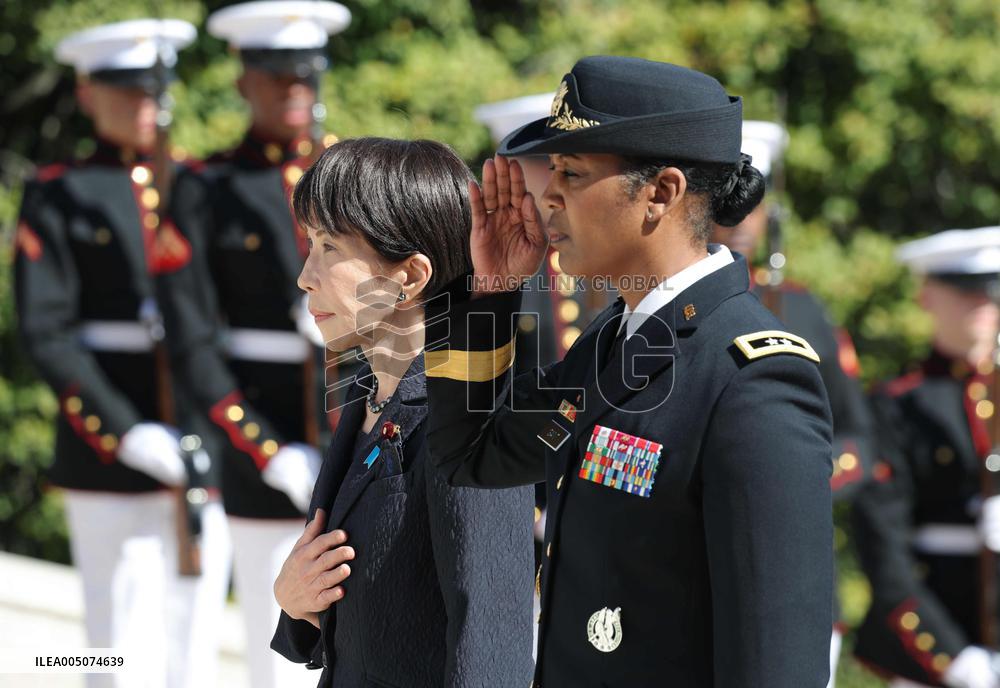 Japan PM Takaichi at Arlington cemetery