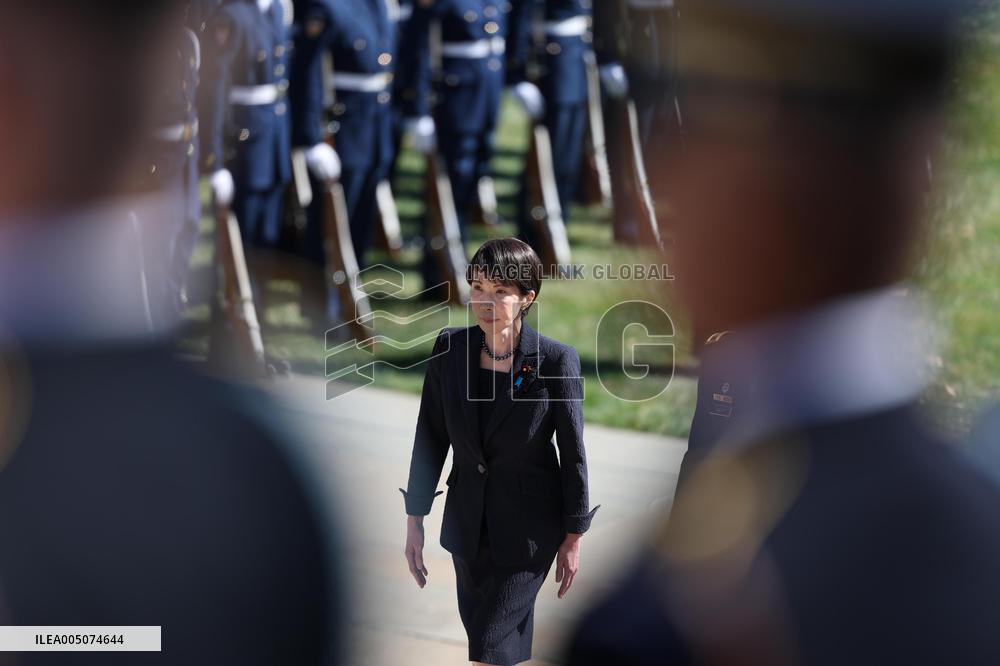 Japan PM Takaichi at Arlington cemetery