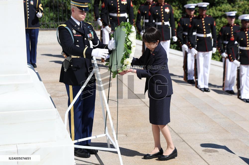 Japan PM Takaichi at Arlington cemetery