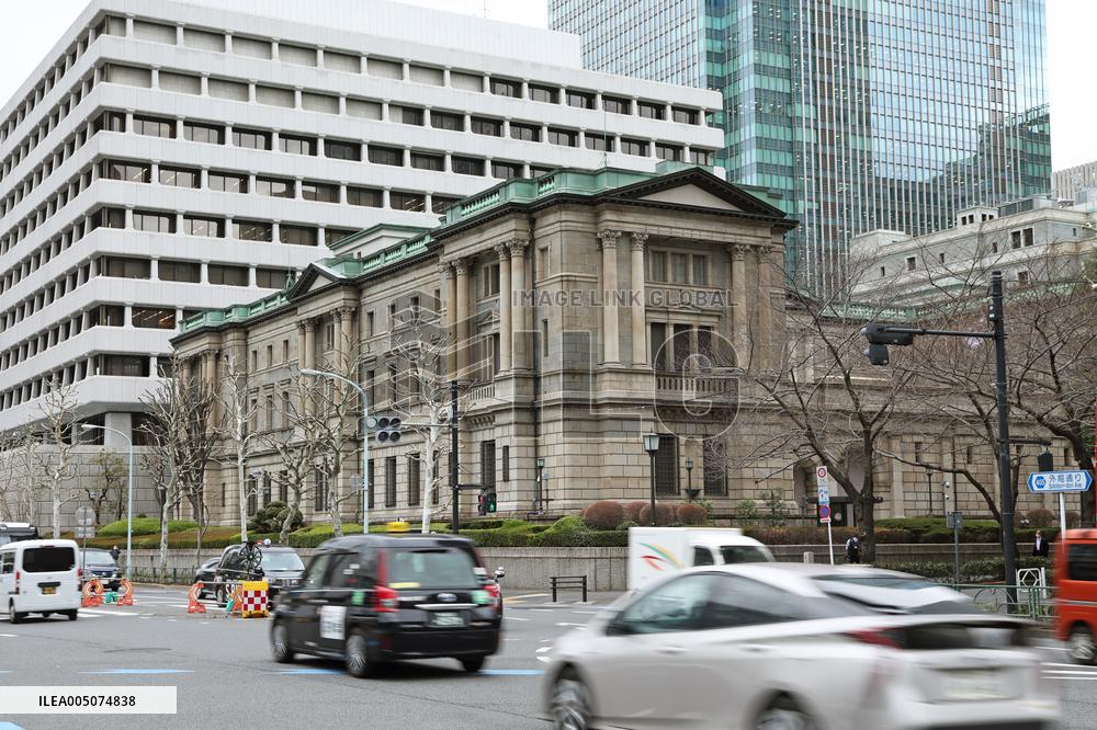 The exterior of the Bank of Japan