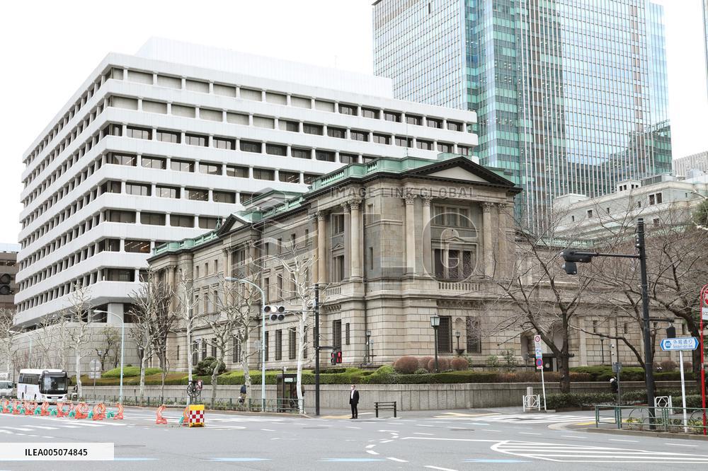 The exterior of the Bank of Japan