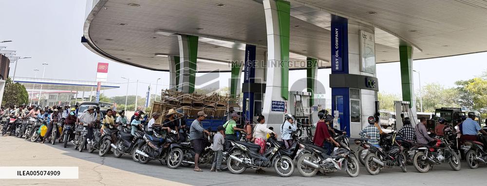 Gasoline shortage in Myanmar