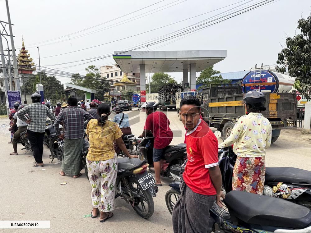 Gasoline shortage in Myanmar