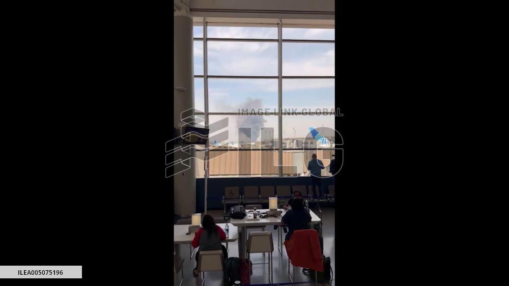 US: Large Fire Near Newark Liberty International Airport Sends Thick Smoke Into Sky