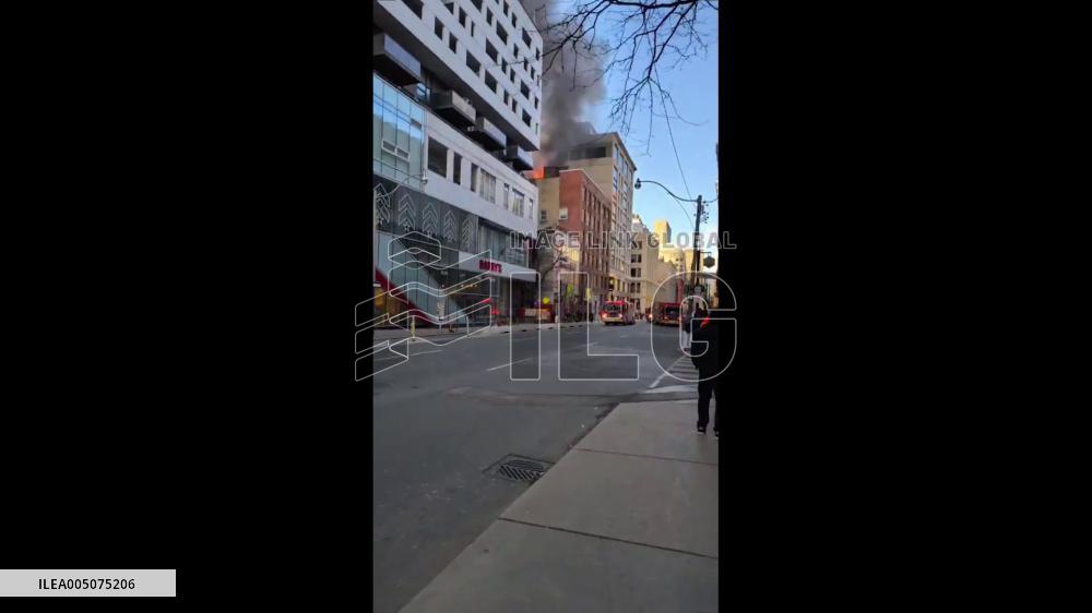 Canada: Rooftop Fire Breaks Out in Downtown Toronto After Possible Propane Explosion
