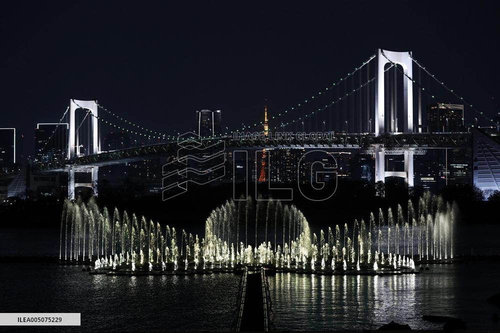 150-meter-tall fountain completed in Tokyo