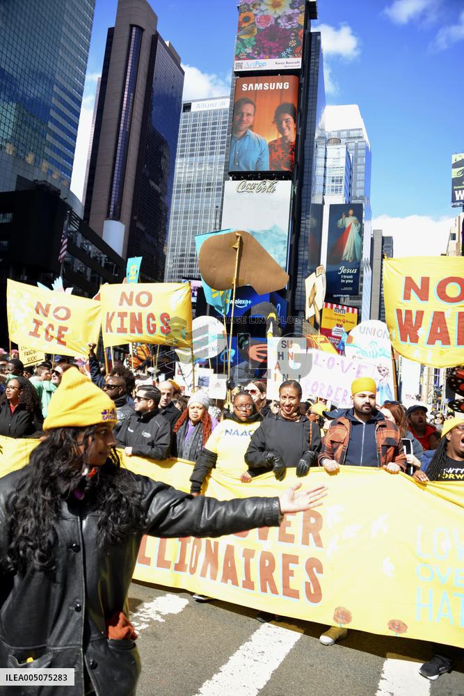 "No Kings" protest in New York