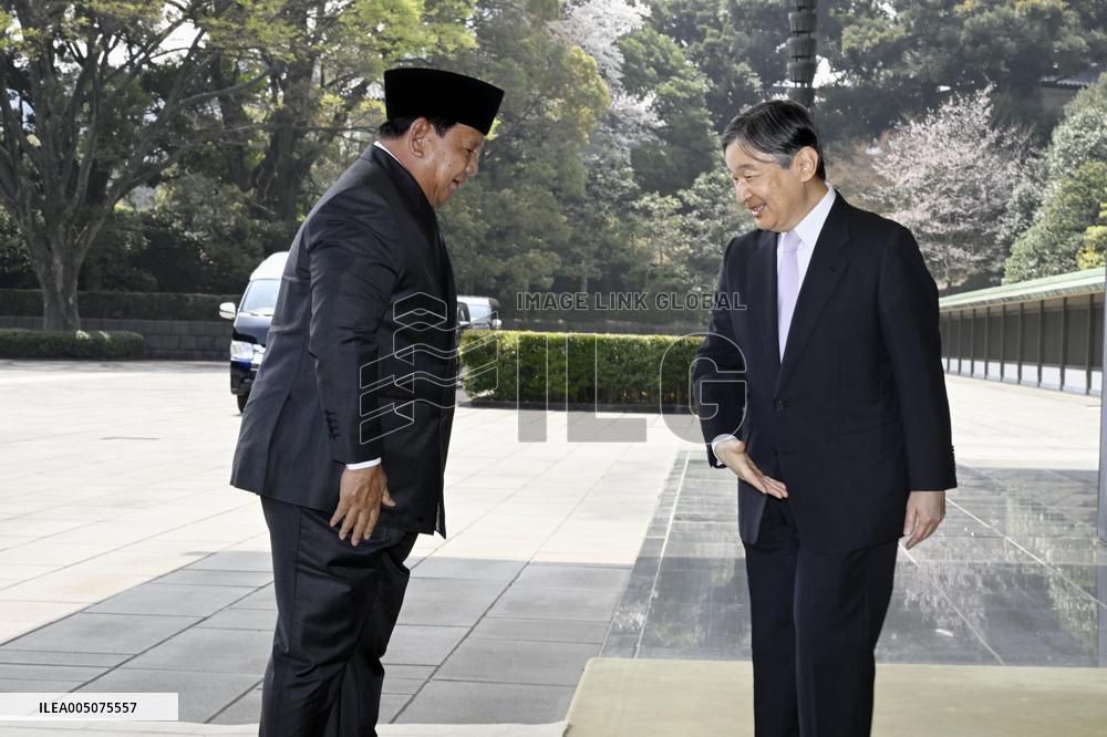 Emperor meets with Indonesian president